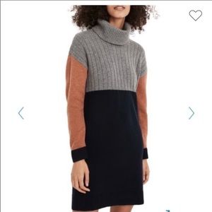 NWT Madewell Color Block Sweater Dress
